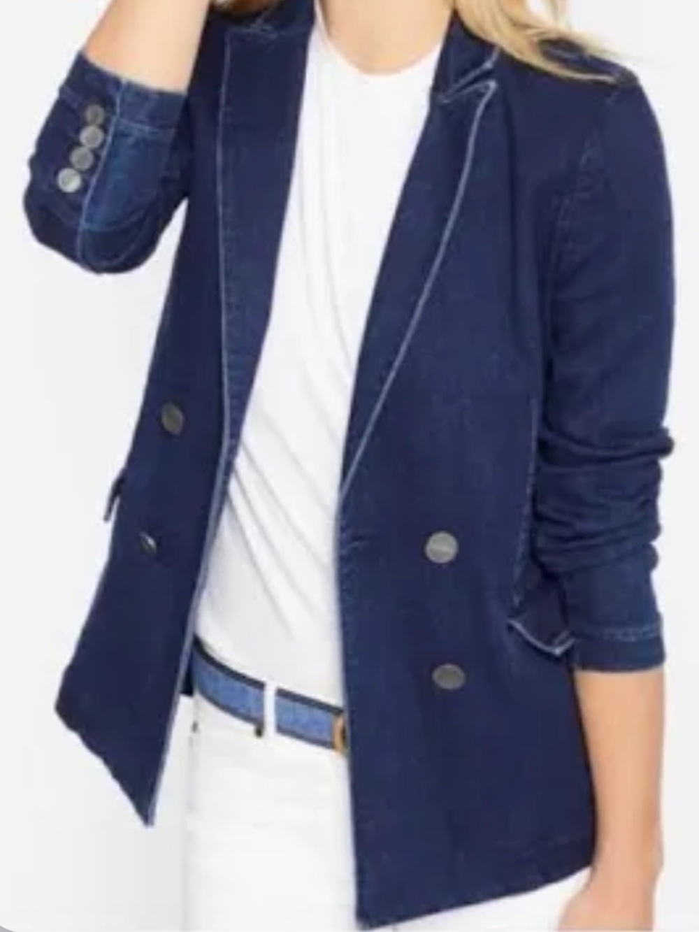 J.McLaughlin Ressie Stretch Denim Blazer 6